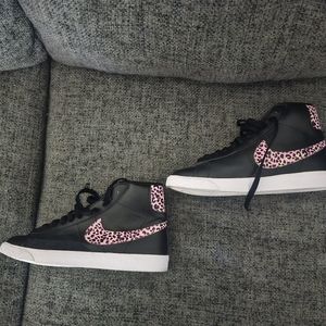 Nike Blazer mid black Cheetah print high tops